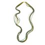 Green pleat satin necklace